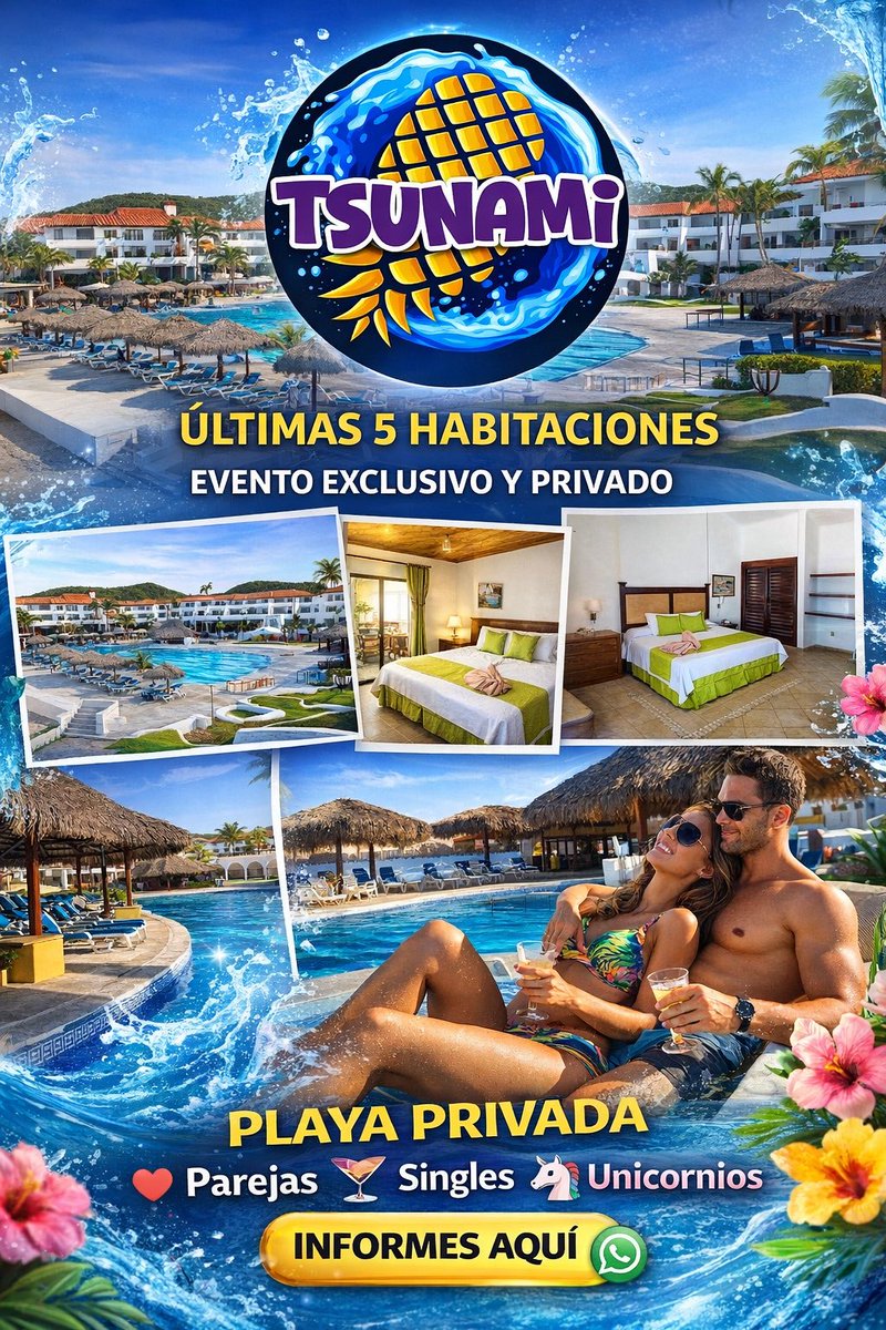 Amigos últimas habitaciones.
Hotel exclusivo 145 habitaciones 
Playa privada en Jalisco, México.
Informes: DM
#parejasswingers 
#parejas_sw 
#Lifestyle 
#hotwife
#swingersméxico 
#swingersparties