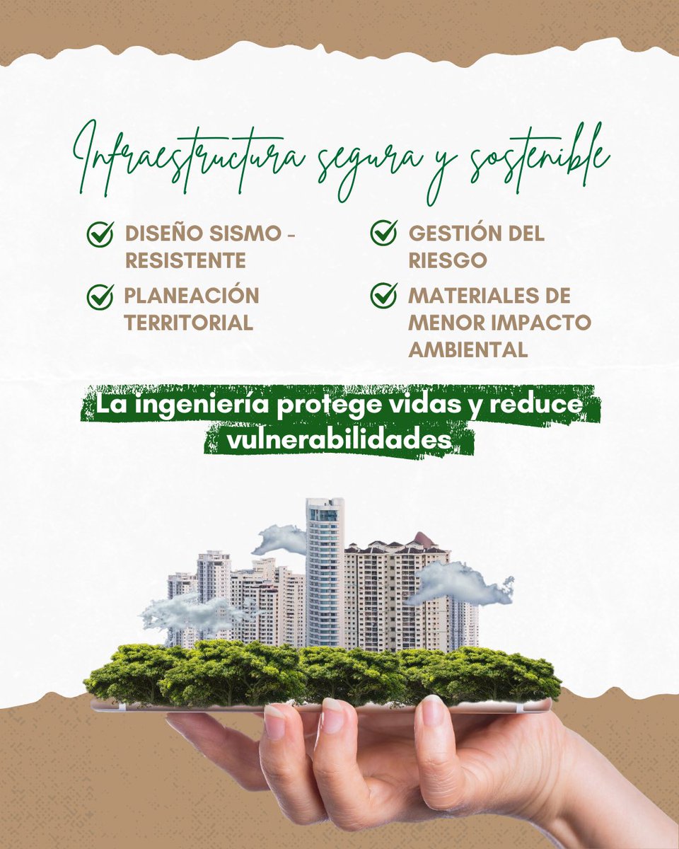 IngenieriaSCI's tweet photo. 🌎 Desde la Sociedad Colombiana de Ingenieros, como agremiación que integra todas las especialidades, promovemos una visión interdisciplinaria para aportar soluciones reales al país. 
Hoy reconocemos a quienes ejercen la ingeniería con rigor y compromiso.🌱 https://t.co/7RkMcvVBFy