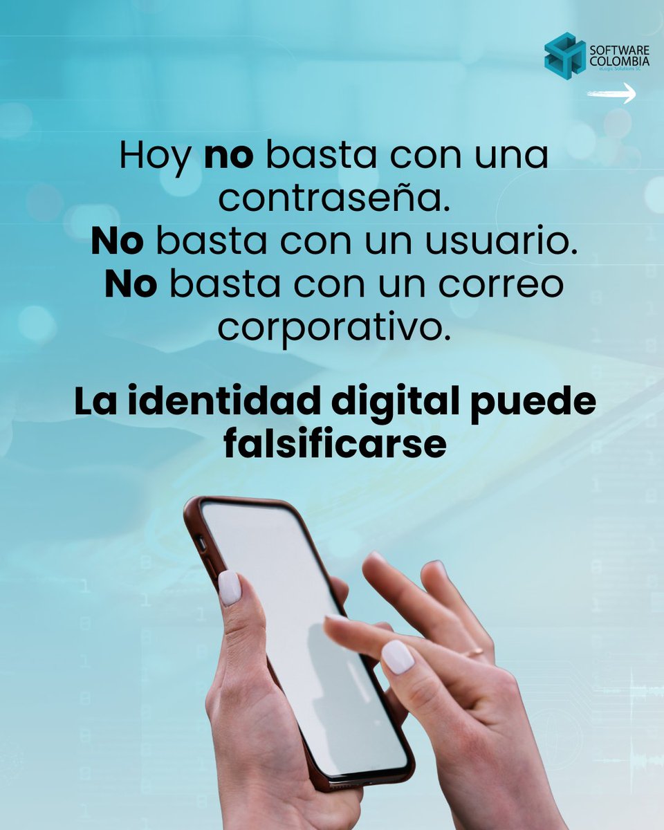softwarecolombi's tweet photo. Los riesgos de la identidad digital falsa ya no son amenazas distantes.
Tu empresa merece soluciones que aseguren identidad, autenticidad y evidencia digital verificable con tecnología PKI, firma digital y biometría. https://t.co/JwBdK6KVWc