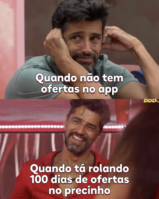 Não dá mole, hein. São 100 dias de ofertas pra você aproveitar agora. 😌
#BBB26 #iFoodNoBBB26