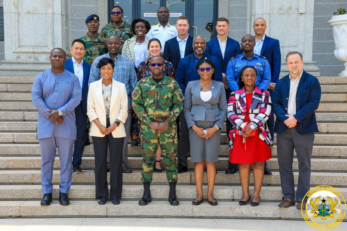 modghana's tweet photo. A 10-member delegation from the United States Air War College, led by Colonel Amanda Watkins, paid a visit to the Ministry of Defence as part of their international study tour to Ghana. https://t.co/KGa9WhFd9l