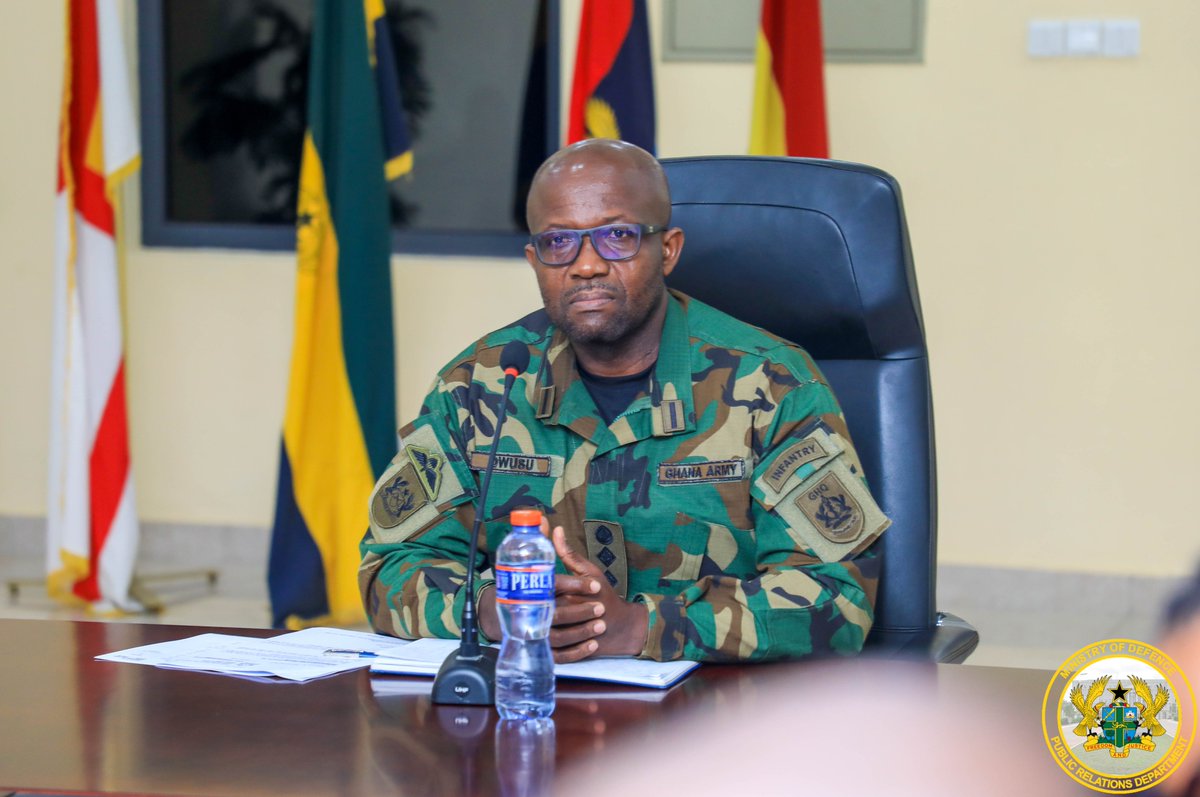 modghana's tweet photo. A 10-member delegation from the United States Air War College, led by Colonel Amanda Watkins, paid a visit to the Ministry of Defence as part of their international study tour to Ghana. https://t.co/KGa9WhFd9l