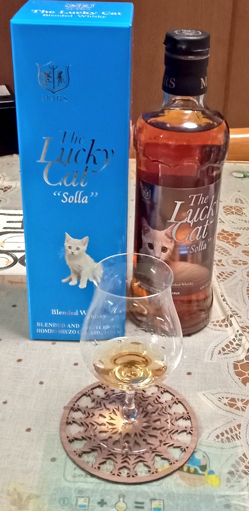 本坊酒造 マルス ラッキーキャット ソラ 𓏲𓎨 トップに栗樽由来かと