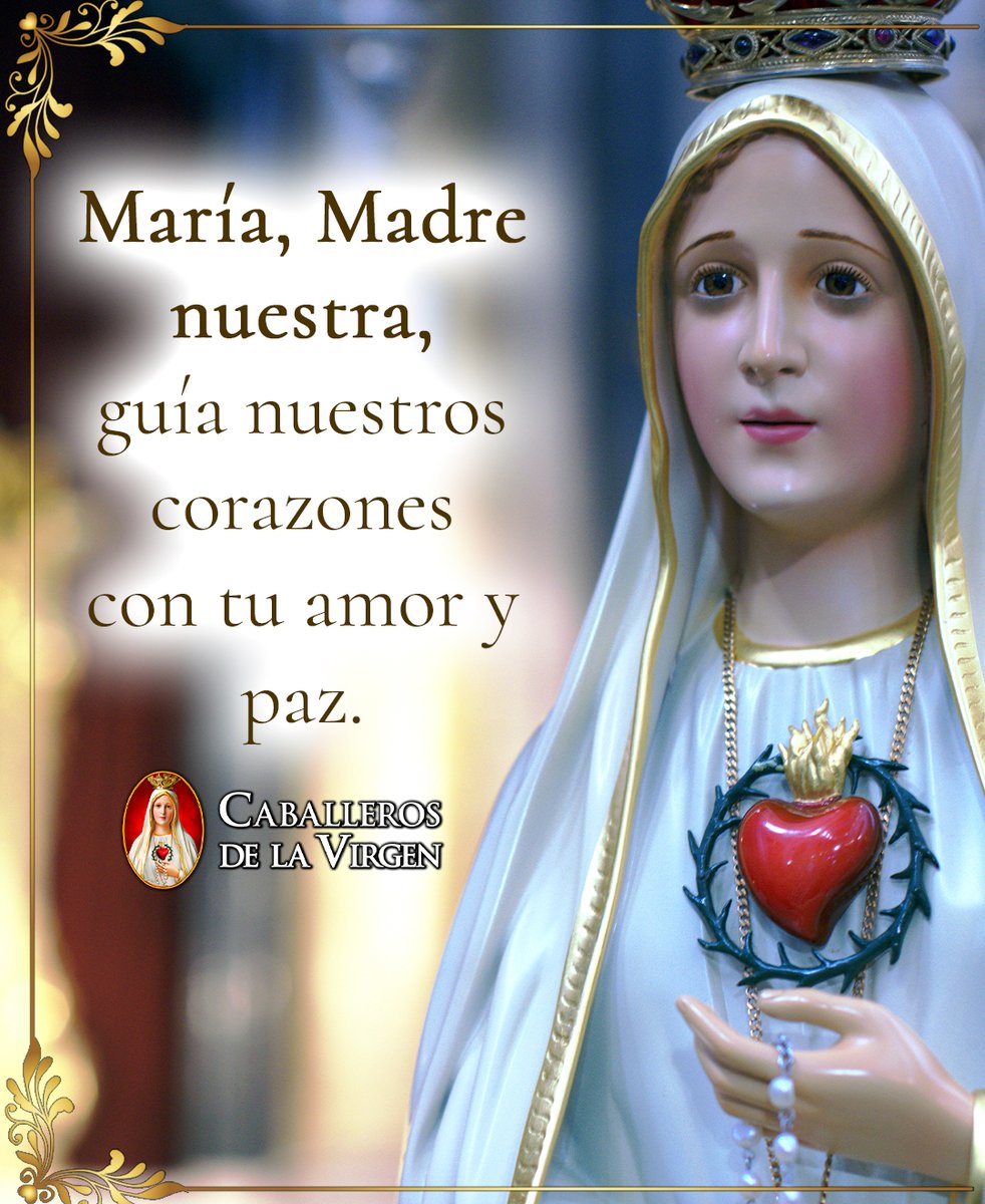 María, Madre nuestra, llena nuestros corazones con tu amor y tu paz, y enséñanos a vivir siempre unidos a tu Hijo.