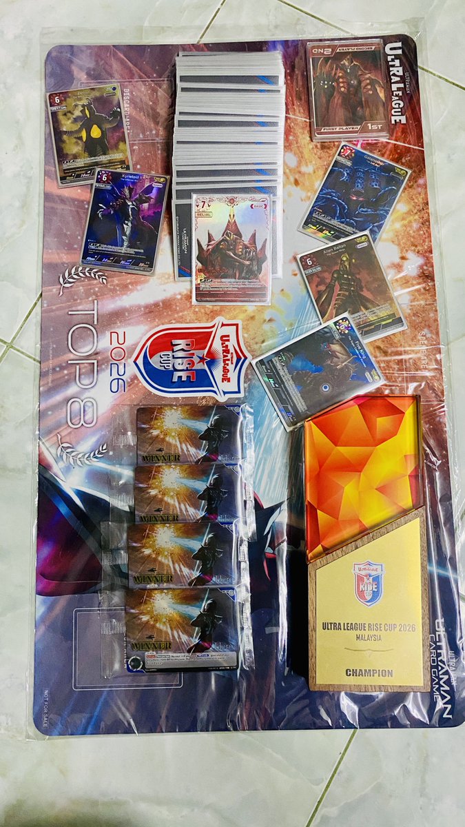 piqqolo's tweet photo. 28/2/26 
🏆 ULRC MY 🇲🇾 2026 🏆 
Deck Used: Belial/Kaiju

R1 Tiga/Gaia ✅❌✅
R2 Mono Decker ❌❌
R3 Tiga/Z ✅❌✅
R4 Mono Geed ✅✅
R5 Omega/Meteo ✅❌✅
R6 Mono Decker ❌✅✅

Top 8
Mono Geed ✅✅
Mono Geed ✅❌✅
Dyna/Decker ✅✅

👑
#UltramanCardGame 
#ウルトラマンカードゲーム https://t.co/aBSYCCWebV