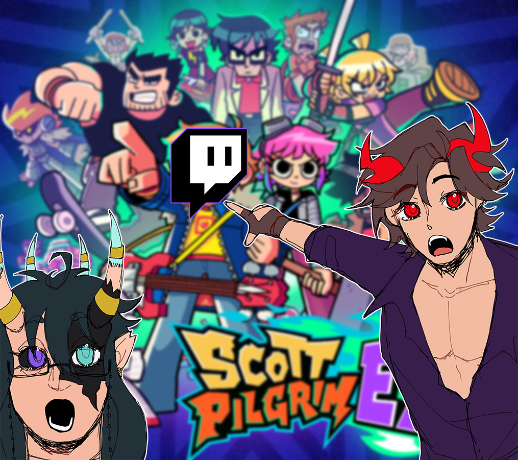LIVE ON TWITCH.TV/JAZZYMAGE WITH <a href="/ItsSinitar/">sin</a> PLAYING SOME SCOTT PILGRIM EX