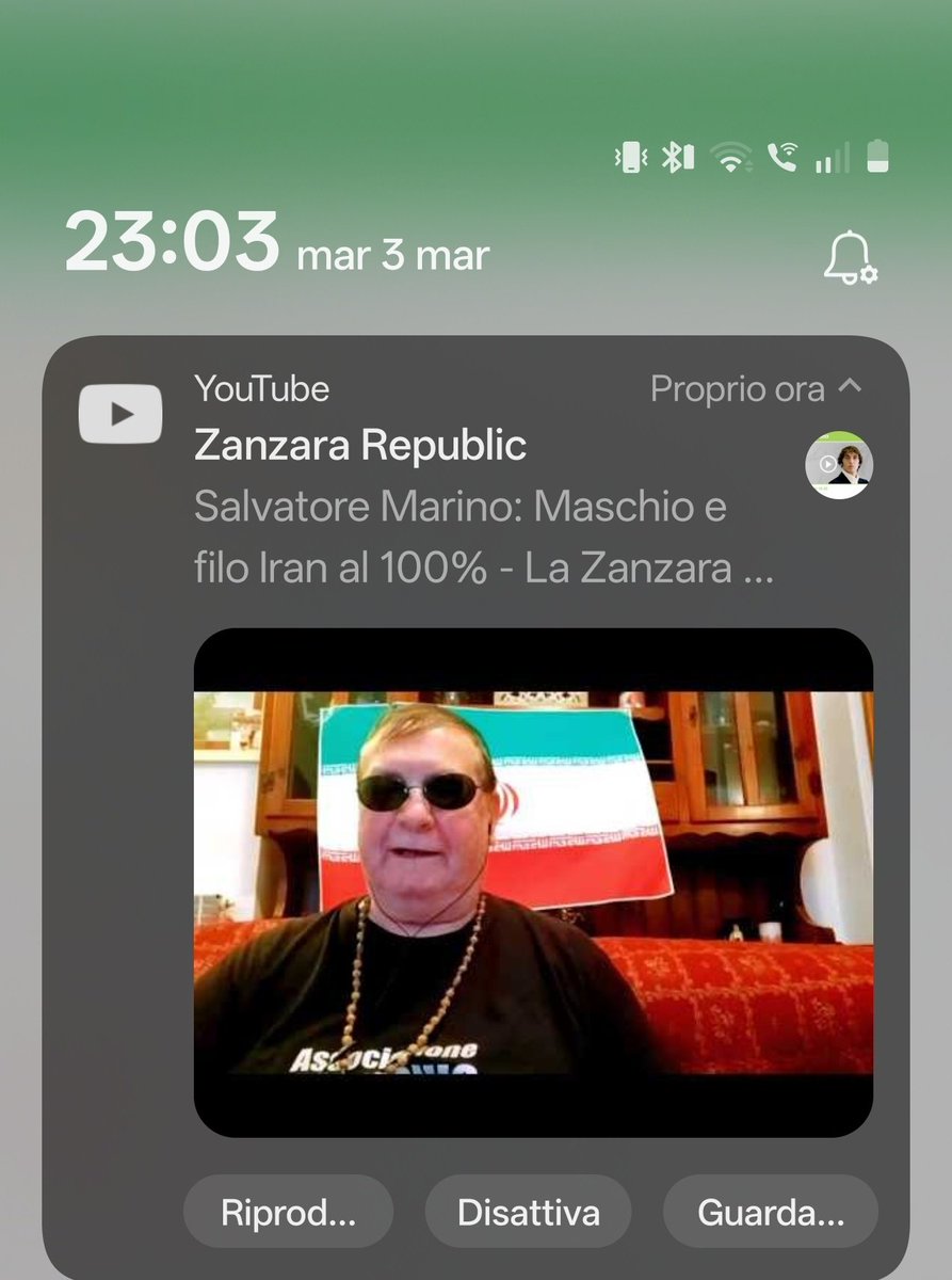 Le notifiche con cui il Sior YouTube mi augura la buonanotte 

Molto bene