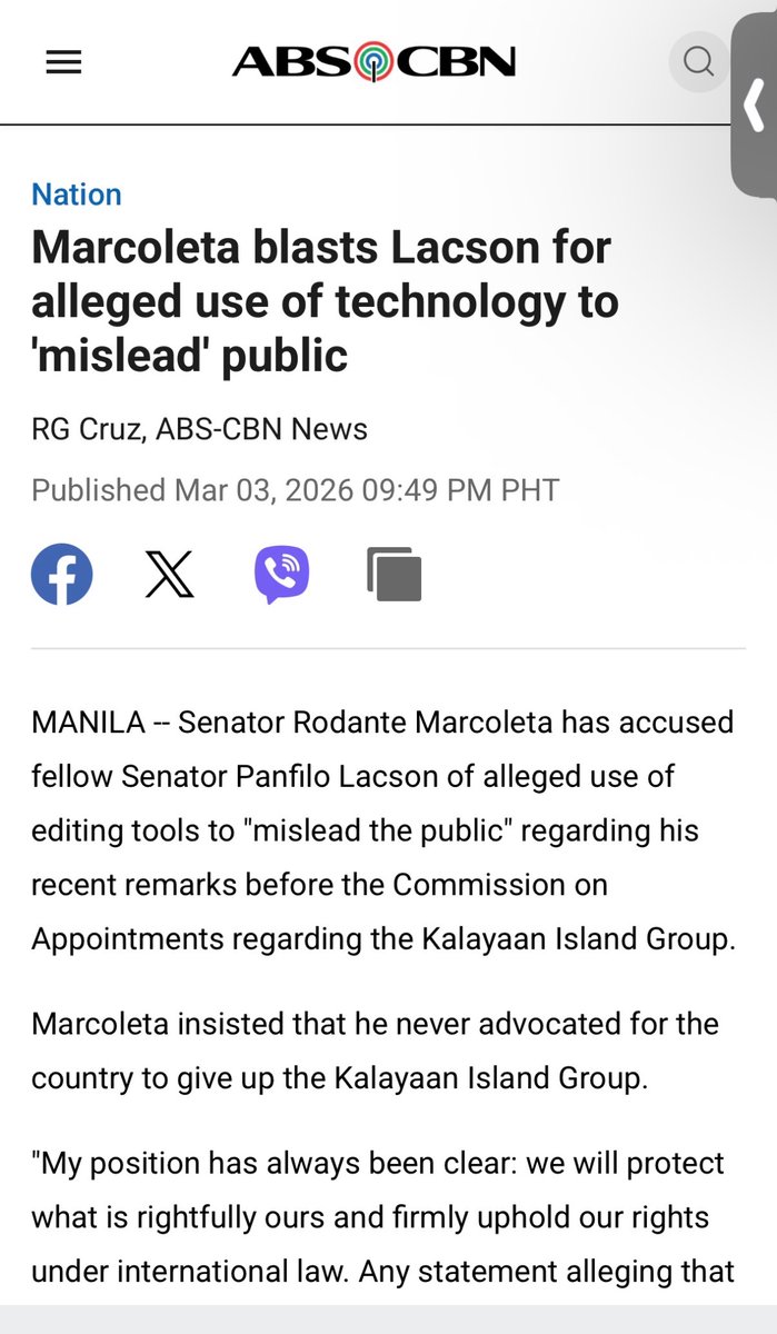 MILEYjna's tweet photo. ApakaKUPAL mo Lacson..

Nagtago ka pala noong nagpreviledge speech sa plenaryo si Senador Marcoleta.🤭🤭🤭

Naduwag ka ba sa spliced cheapfake video mo?🤨

📸CTTO- https://t.co/UZ9yAkIvVD