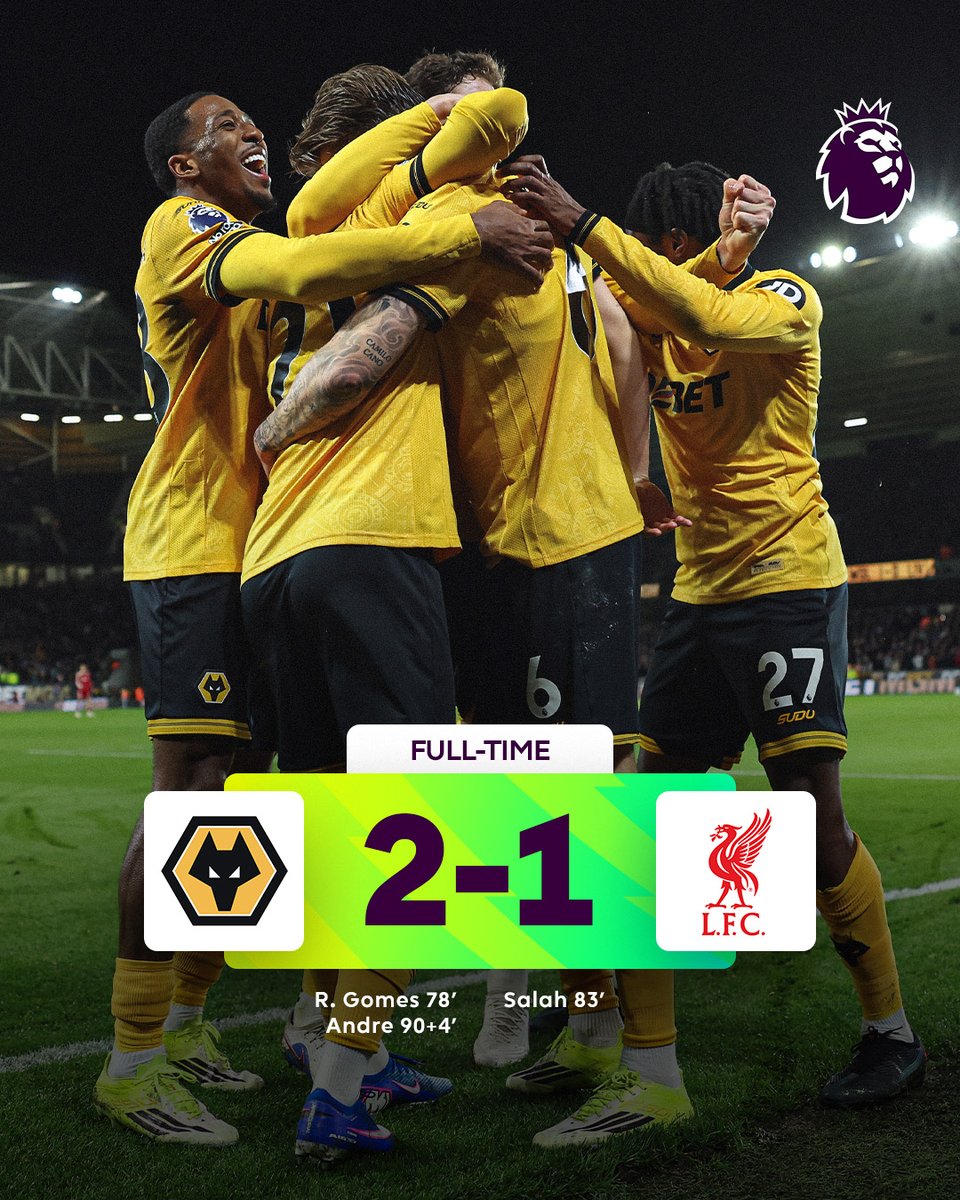 🐺 <a href="/Wolves/">Wolves</a> earn a dramatic win over Liverpool after scoring in stoppage time!