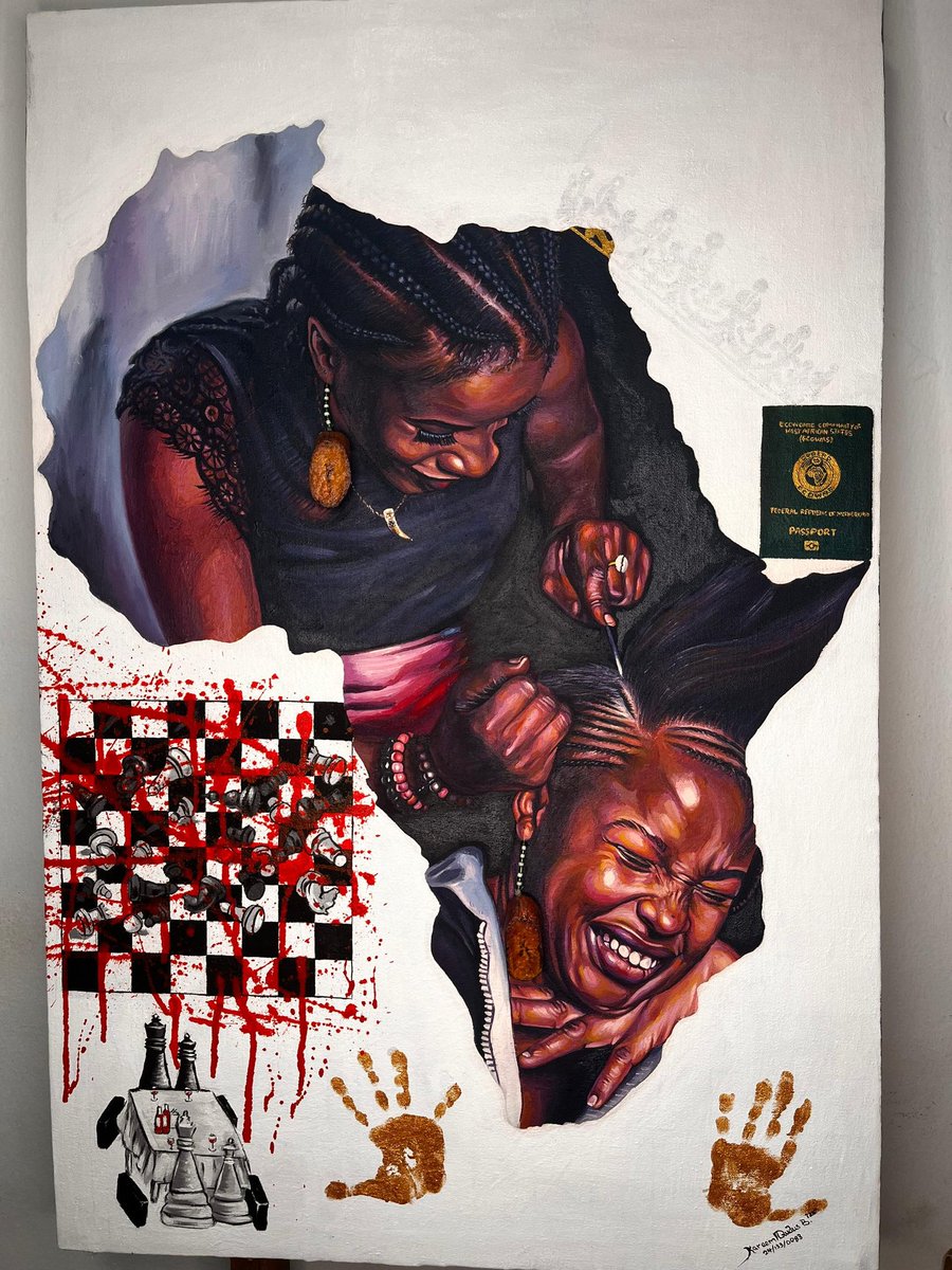 ArtQudus's tweet photo. AFRICA UNITE 
Acrylic and oil color
Size: 24 x 30 inches https://t.co/4VAbm2UP4i