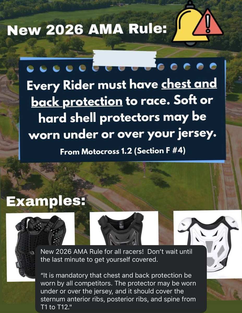 New 2026 AMA Rule for all racers! Don't wait until the last minute to ...