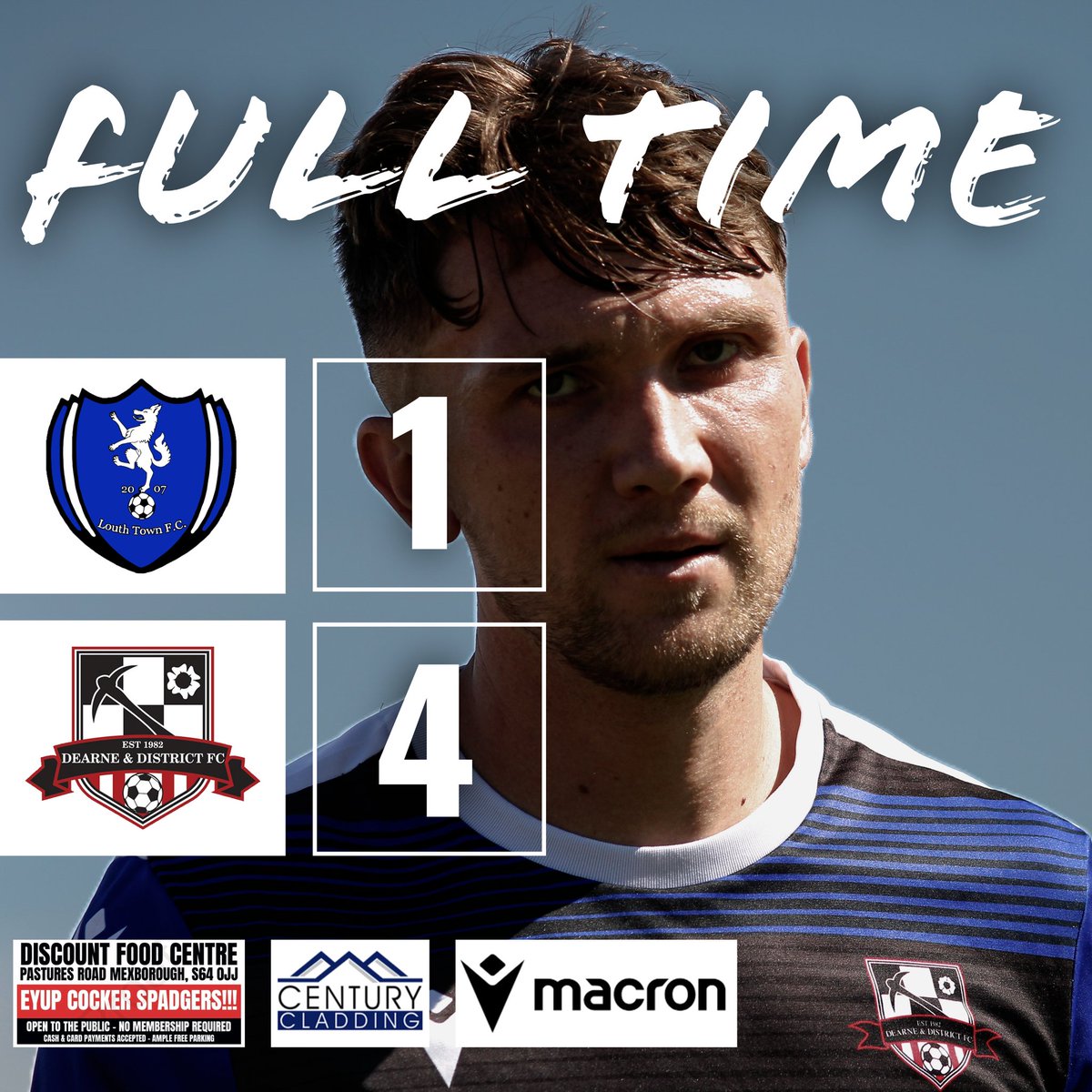 FT | AWAY DAY JOY

Dearne secured their playoff position and surpassed last seasons points total with a big win away at Louth Town tonight.

Goals from Adam Baskerville, Cian Guest, Curtis Wilkinson &amp; a OG secured the win.

Safe journey home everyone! 

#wadadaw | 📸 Fin Wilford