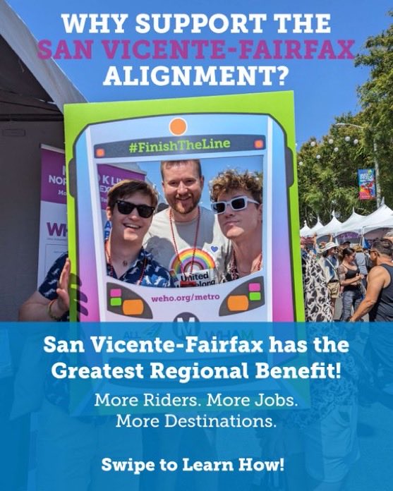 WHAMRAIL's tweet photo. San Vicente-Fairfax connects more people to more jobs, opportunities, and major transit routes across L.A. 
This route strengthens the entire transit system and provides benefits for the whole region!

Learn more by visiting https://t.co/p1F0JJHI4Y 
#SanVicenteFairfax https://t.co/SPxYDwJ4JZ