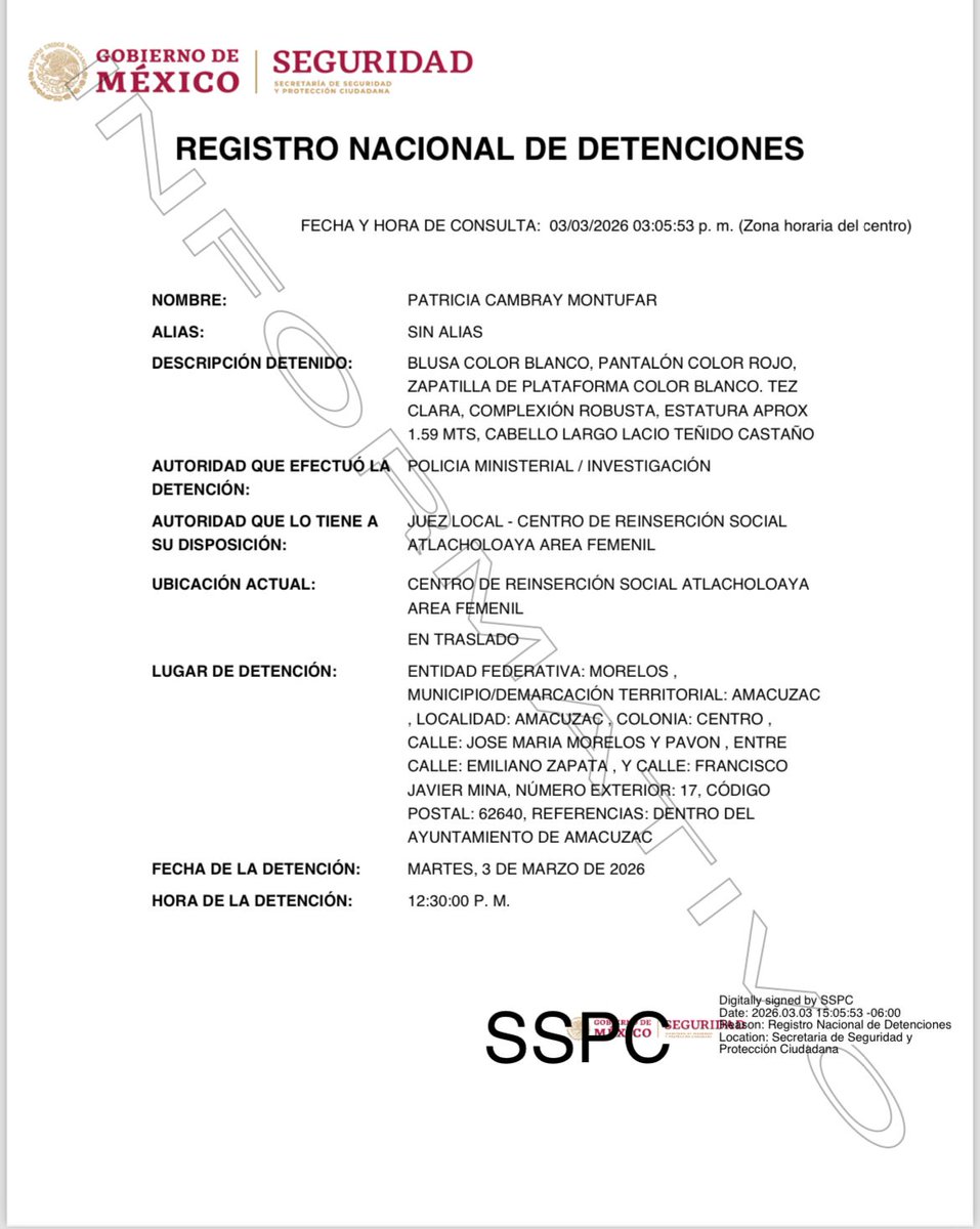 🚨 Detienen a regidora, síndica y tesorero de Amacuzac

Esta tarde se confirmó la detención de Patricia “N”, regidora del municipio de Amacuzac, de acuerdo con datos del Registro Nacional de Detenciones del gobierno federal.

📍 De forma preliminar también se reporta la detención