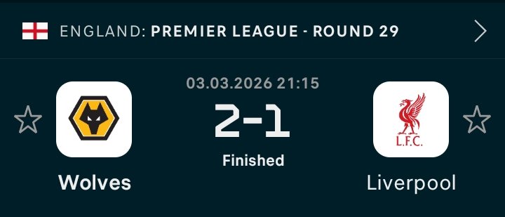 They was telling us that we didn't deserve to be a champion because we draw to wolves at their stadium now Liverpool have lose to the same wolves,I think they don't deserve to play in the champions league then since we don't deserve to be a champion when we draw them mumu people.