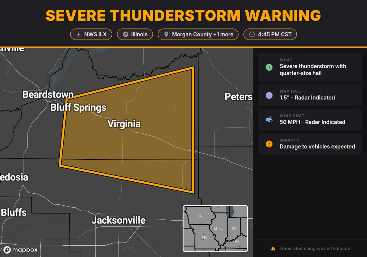 Severe Thunderstorm Warning continues for parts of Morgan County and ...