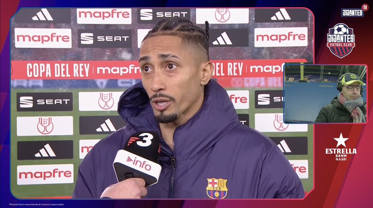 📺 DIRECTO <a href="/JijantesFC/">Jijantes FC</a>

Raphinha: "Lo hemos dado todo y creo que la afición sale orgullosa. Estamos decepcionados por no estar en la final pero hay más puntos positivos que negativos. Si jugamos así hasta final de temporada... será espectacular."

🔗 twitch.tv/gerardromero