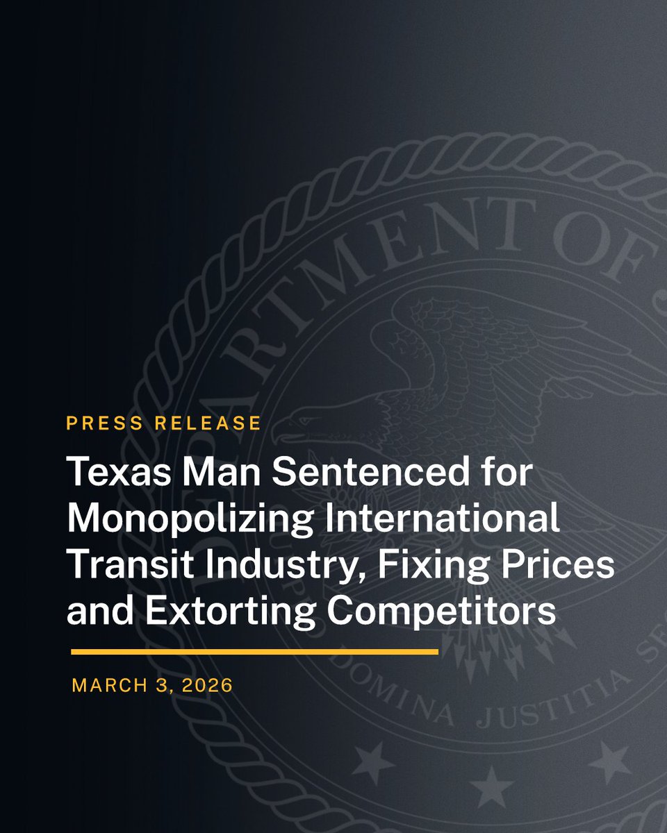 Antitrust Division tweet media