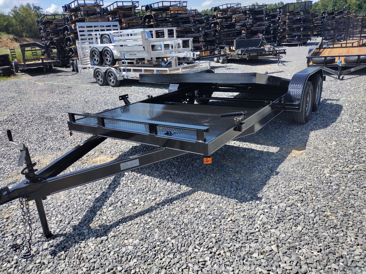 MaxBuiltChattTN's tweet photo. The ultimate in car hauling convenience:

- Full or partial tilt design available
- Two #AmericanMade easy-grease axles for 7K or 10K GVWR
- Stop/roll bar
- Gravity tilt action

See full #TiltTrailer specs: https://t.co/CuQWrikqNi. 

40% off sale extended for a limited time! https://t.co/0EXoUR8zTr