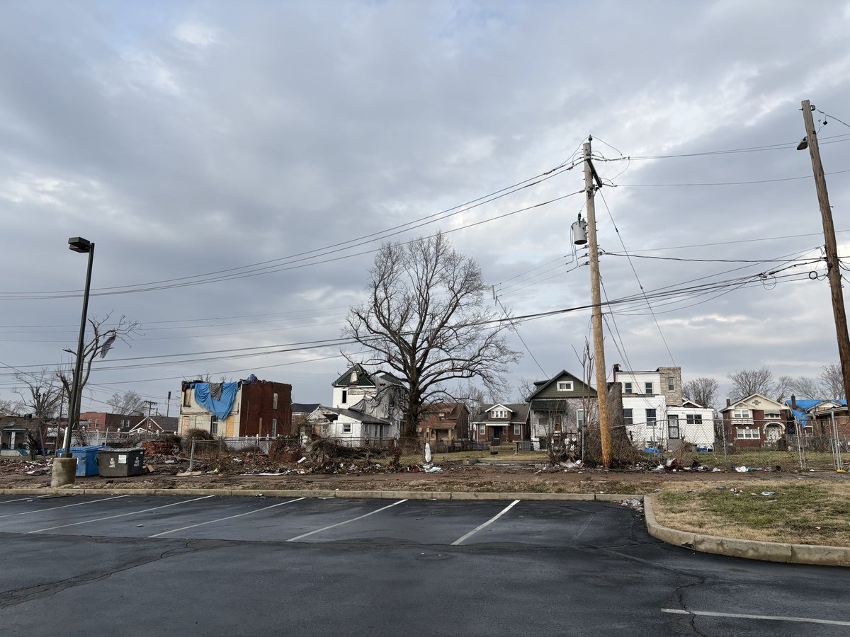 mrsbrady's tweet image. This is #stl in March 2026. 

The tornado was in May 2025.

I’m not making any statements here. I’m just sharing hastily-snapped photos. These are homes. Others were so much worse.