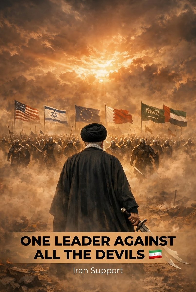 iransupportt's tweet photo. One leader against all the devils 🇮🇷✌🏻 https://t.co/RMwlHfWQ1n