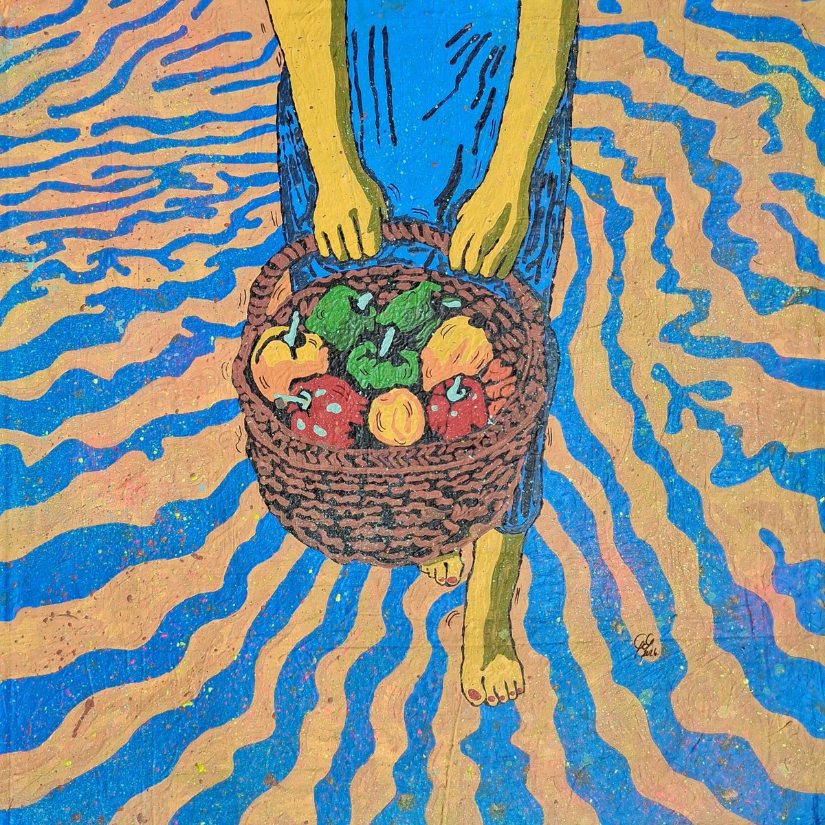 Titulo: Un chilito con sabor a libertad Dimensiones: 90cm x 90cm Técnica: Acrilico sobre lienzo #ArtCollector #latinart #artmarket