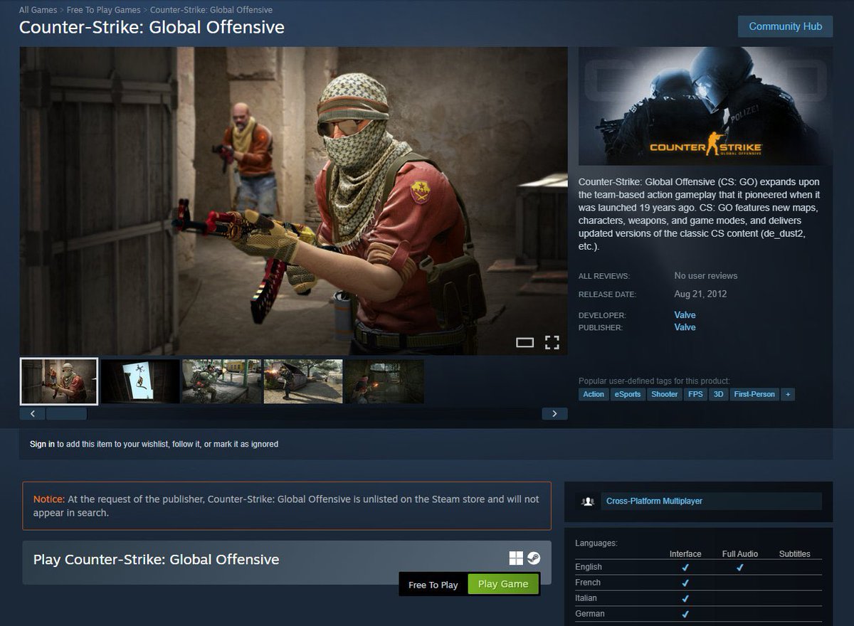 OnThisDayGaming's tweet photo. Counter-Strike: Global Offensive was released on this day, Today (2026) https://t.co/CF9fzCJ5Sy