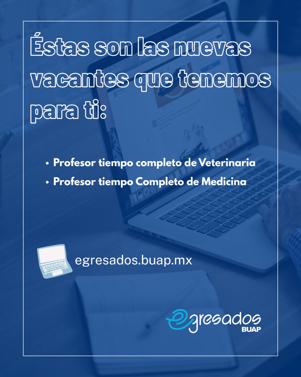 📣 ATENCIÓN Egresados titulados 🚨

Hay ofertas laborales de nuestras empresas vinculadas, entra a la Plataforma para ver toda la información:

💻 egresados.buap.mx