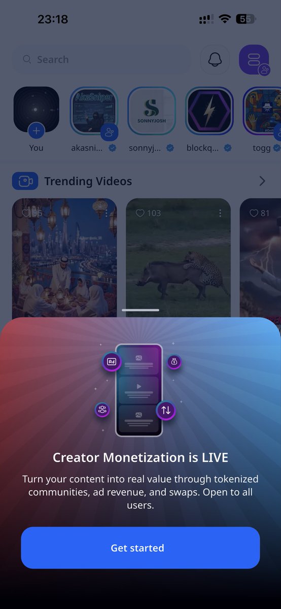 ToufiKab's tweet photo. @famo_everything @ice_blockchain @BNBCHAIN @cz_binance App Version: Latest available in App Store updat

Account Name: tou

Device: iPhone 15 Pro Max iOS 26.3 

After Face ID login, the app automatically redirects to the “Creator Monetization is LIVE” screen every time it’s opened. Pressing “Get started” does nothing no loading https://t.co/0xYM3afrsS