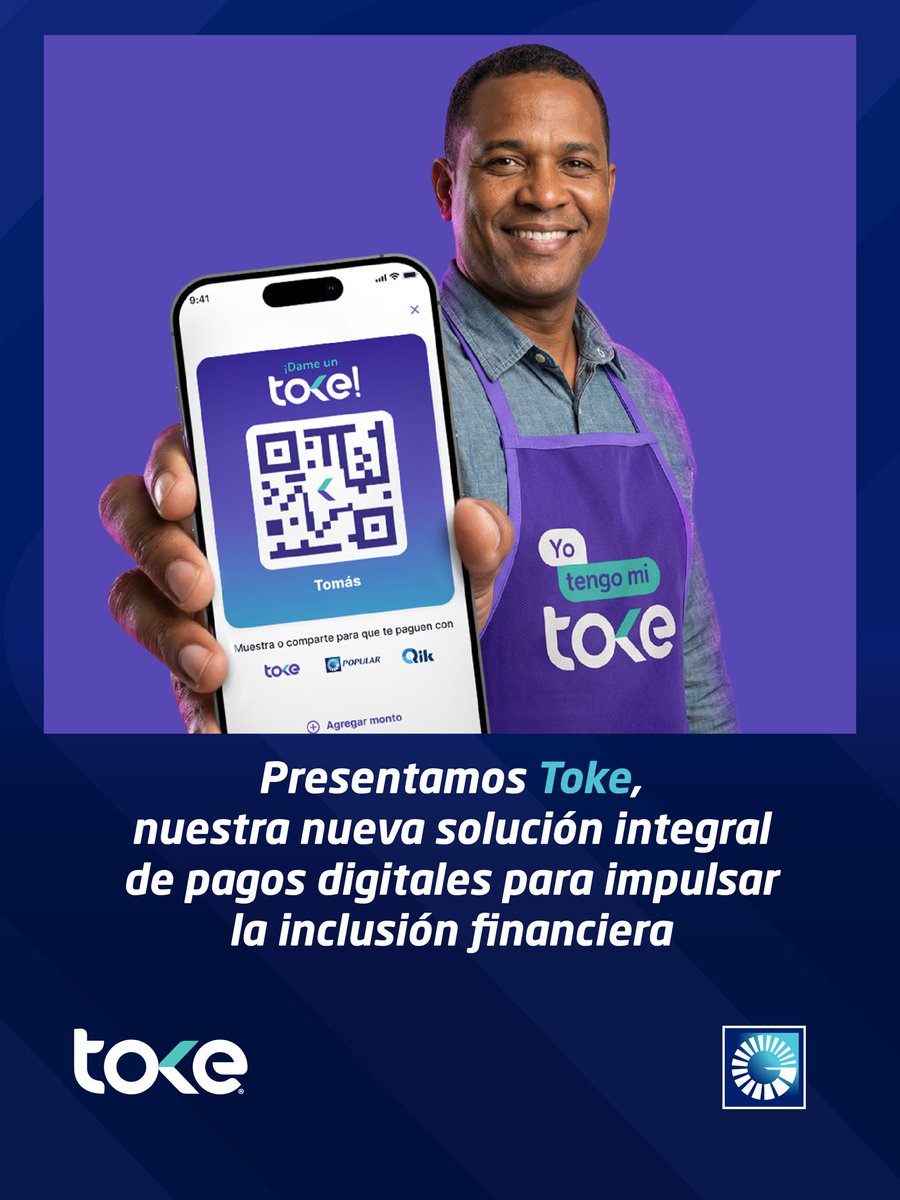 Popularenlinea's tweet photo. Lanzamos Toke, nuestra nueva solución de pagos digitales, creada para transformar la forma en que las personas y los negocios intercambian dinero en la República Dominicana.

Más que una billetera digital, Toke es un ecosistema de pagos que conecta clientes bancarizados y personas no bancarizadas en un mismo entorno, eliminando fricciones y reduciendo la dependencia del efectivo.

Con una experiencia simple, permite realizar pagos y transferencias usando solo un número de celular o un código QR. Asimismo, permite a micro y pequeños negocios realizar cobros instantáneos, promoviendo mayor eficiencia, trazabilidad y seguridad.

Además, a través de una Cuenta Flash digital, que se obtiene en minutos, los usuarios pueden comenzar a construir su historial financiero.

Con esta iniciativa, fortalecemos nuestra estrategia de transformación digital, ampliamos el acceso a servicios financieros y contribuimos al desarrollo económico del país, integrando a más personas y comercios a la economía digital.
 
#CadaEsfuerzoCuenta #BancoPopularDominicano #TokePopular #BancaDigital