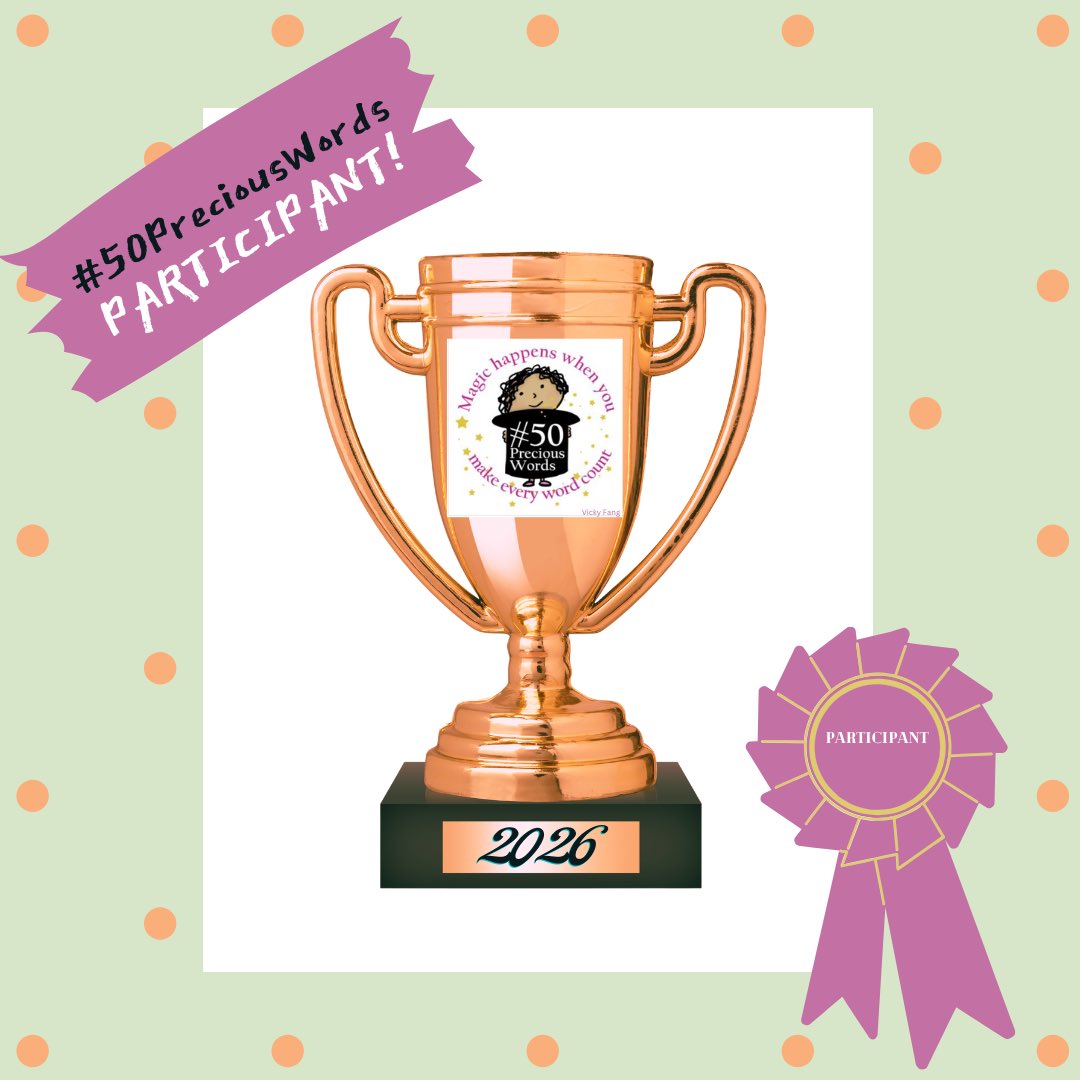 kelasalvia's tweet image. I'm thrilled to have written an entry  for #50PreciousWords! Thank you @viviankirkfield for all you do. Head on over to her blog to read all the fantastic stories!  #PB #kidlit