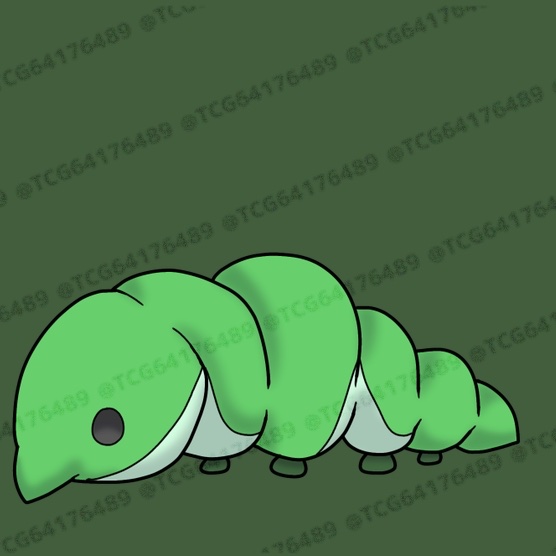 TCG64176489's tweet photo. 新キャラです🐛
コアゲハ
葉っぱを食べて育つ幼虫モンスター。とにかくたくさん食べる。 https://t.co/OXCfxefqjo