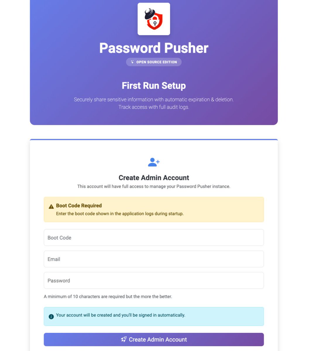 Password Pusher tweet media