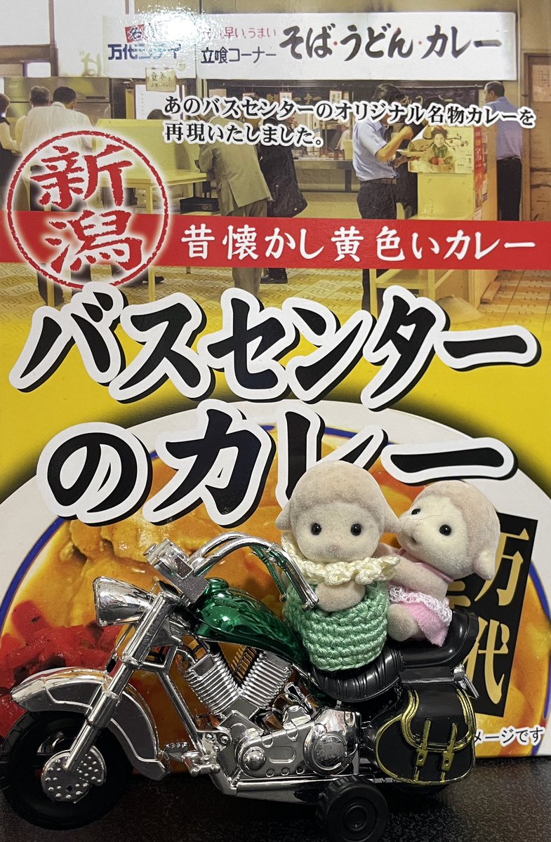 donpatchmaru's tweet photo. ワイルドバイクでカレー🍛食いに来まちた🐏
#シルバニアファミリー https://t.co/Ay5swlaV00