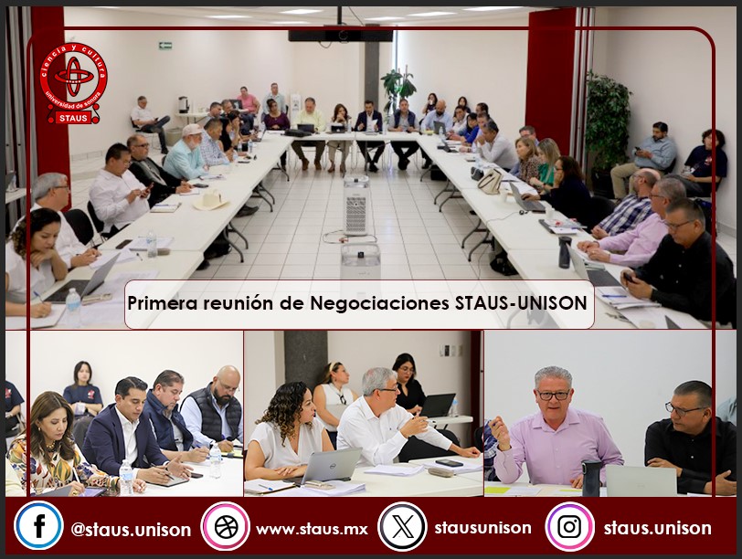 stausunison's tweet image. 📍 1ra Mesa de Negociación Salarial #STAUS - #UNISON Hoy inició el diálogo por la dignificación académica. Estos son los puntos abordados:
💰UNISON ofrece 4% directo y 0% en prestaciones; STAUS exige superar topes salariales.
⚖️ ISR: Plan de regularización gradual ante el SAT.