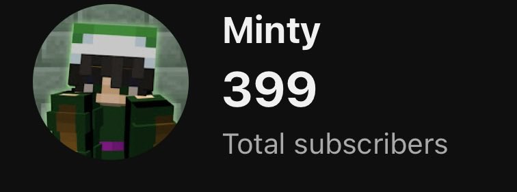 MintyOnMC's tweet photo. Almost at 400 subs!! pls go sub 🙏 https://t.co/24a48i0g7M