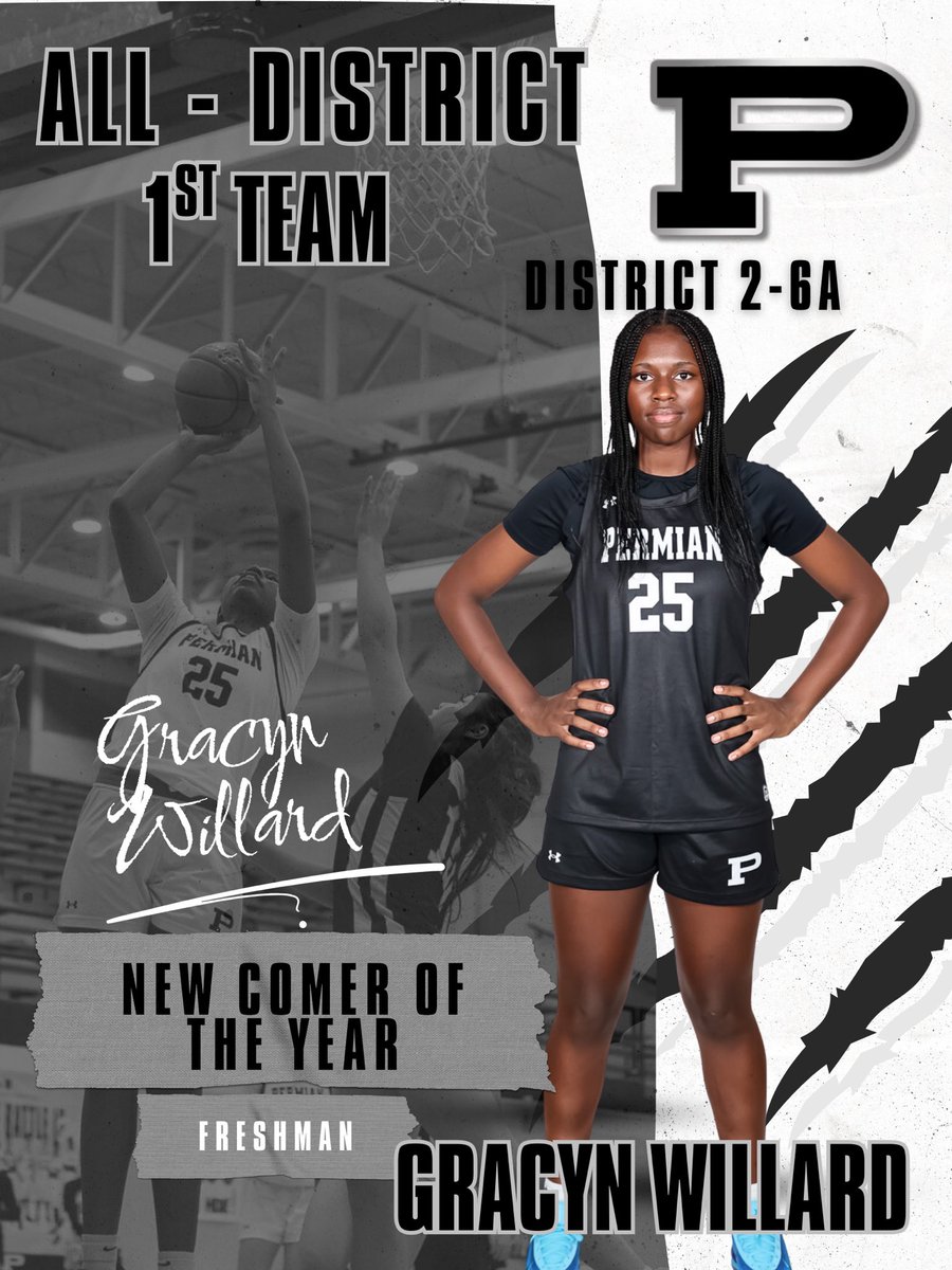 PHSGBB2025's tweet photo. Congratulations to Freshman Center @gracyn_renae for being named District 2-6A Newcomer of the Year!! It’s going to be a big 4 years in Permian Basketball 🏀

Class of 2029 https://t.co/LRI2G2q56X