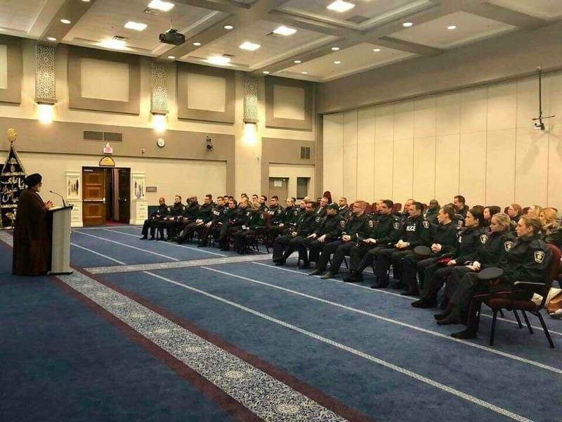 Hi York Regional Police <a href="/YRP/">York Regional Police</a>,

These are your officers at the Jaffari Mosque in Thornhill, Ontario.

Are you aware — as many Canadians are — that this mosque held a vigil for tеrrorist Ayatollah Khameni? The IRGC is a designated tеrror group.

What do you plan to do about this?