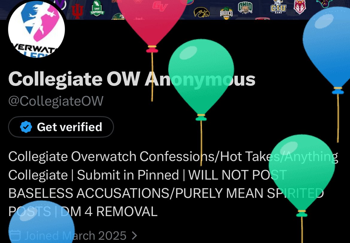 Collegiate OW Anonymous tweet media