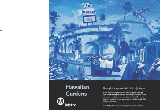 HawaiianGardens's tweet image. Hawaiian Gardens is being featured in @metrolosangeles’ Through the Eyes of Artists series Starting in April, artwork celebrating our city will be displayed on Metro buses across LA County. A proud moment for our community
 #HawaiianGardens #MetroArt #PublicArt #CommunityPride