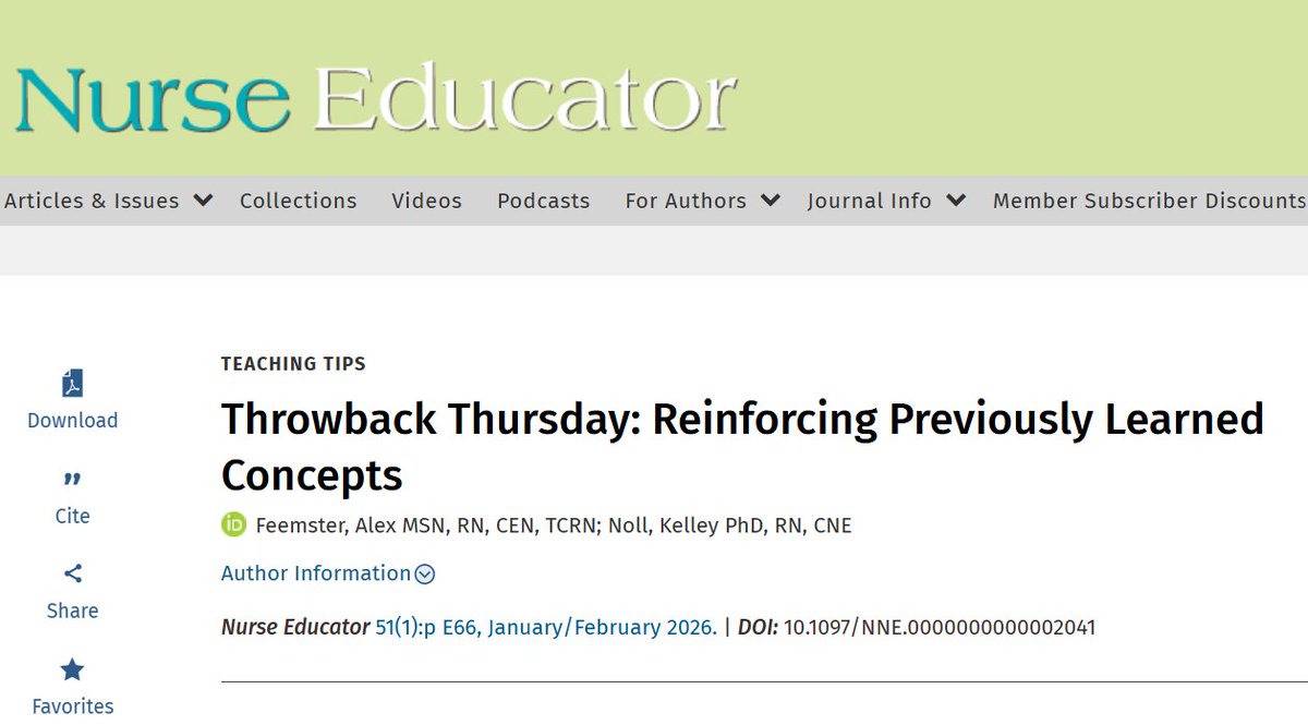 Nurse Educator tweet media