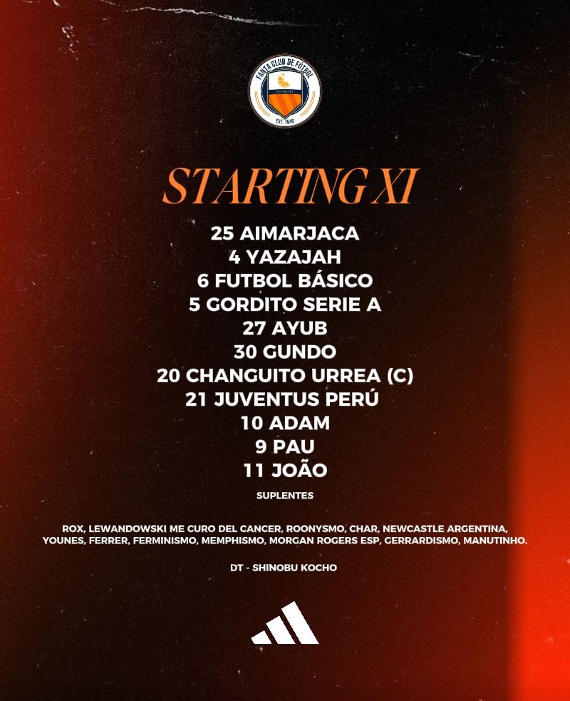 Me vengo y se vienen ustedes con el primer once de la temporada para el debut en segunda división 🍊
