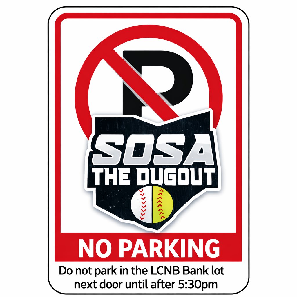 SOSADUGOUT's tweet photo. 🚨 ATTENTION 🚨

TO ALL SOSA The Dugout CUSTOMERS: 

FOR SECURITY REASONS, PARKING IN THE LCNB PARKING LOT IS PROHIBITED UNTIL AFTER 5️⃣:3️⃣0️⃣ PM

WE DO NOT OWN THE BANK LOT. THEY HAVE KINDLY PERMITTED PARKING AFTER 5️⃣:3️⃣0️⃣ PM

THANK YOU FOR UNDERSTANDING! https://t.co/qBjtBOvUDt