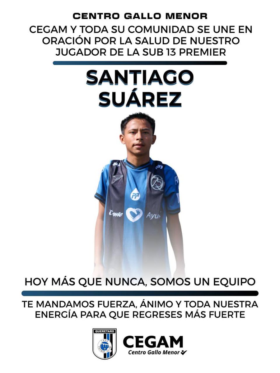 Santiago, un jóven apasionado y talentoso de 13 años de edad, se encuentra en una situación crítica de salud que requiere de intervenciones médicas urgentes por pancreatitis y colangitis.

A Santiago le apasiona el fútbol y sueña con jugar en un equipo profesional. Sin embargo,