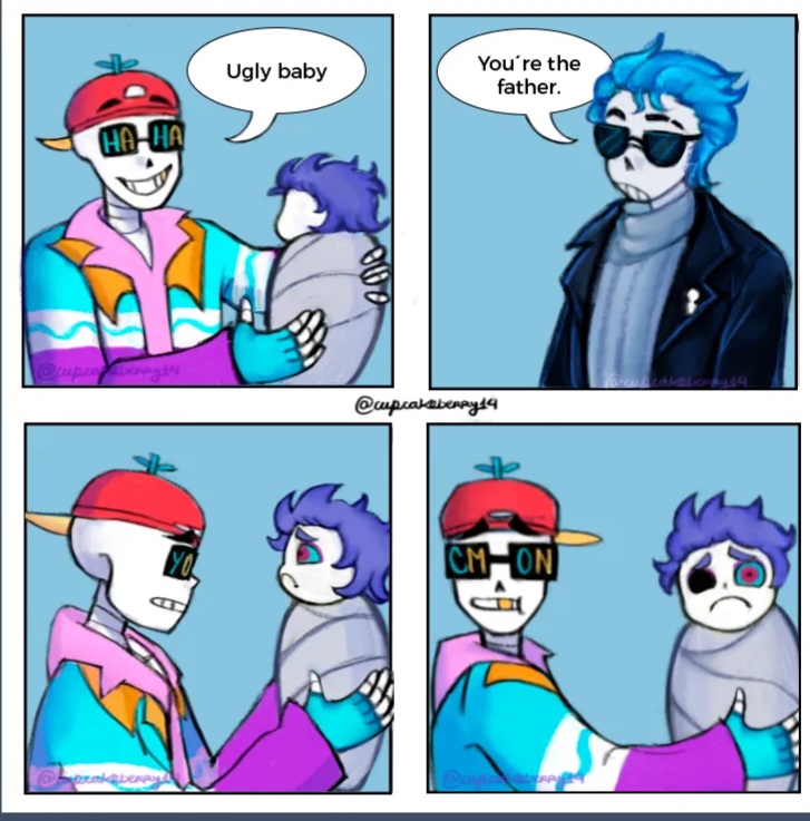 Leather (Fanchild Greaser Sans x Fresh Sans)
Eh tenido ah este niño bajo cerrojo un buen tiempo creo que ya es tiempo de subirlo,adoro este ship y quería hacerles un fanchild hace tiempo espero les guste
#greasersans #freshsans #leathersans #freshxgreaser #UTAU #undertaleAU
