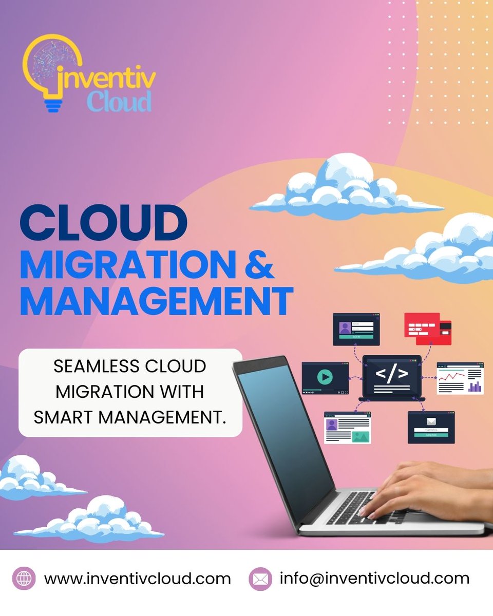 InventivTechno's tweet photo. Move smarter. Manage better. Seamless migration, secure management &amp; cost optimization for cloud that truly works for you.  
👉 https://t.co/vHfmgv1a46 
📩 info@inventivcloud.com  
#CloudMigration #CloudManagement #Cloud #Tech #InventivCloud #DigitalTransformation #ITInfra https://t.co/bwJua1kfBI
