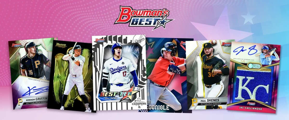 Big announcement - Bowman's Best ⚾️ TRIPLE CASE Pick-Your Player break dropping this week! 🔥

Like this post for tags on drop info.
