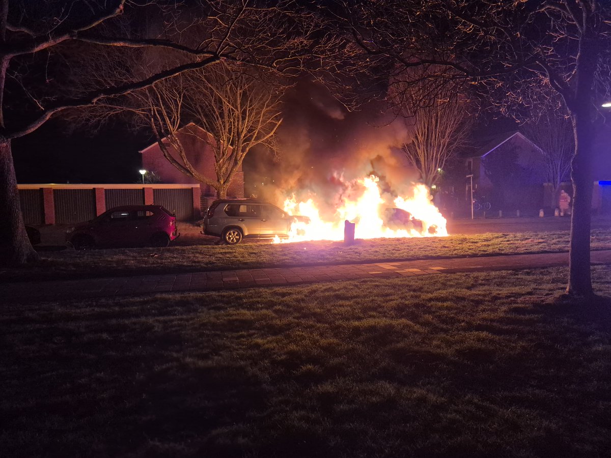 Twee auto's in vlammen opgegaan in Assen