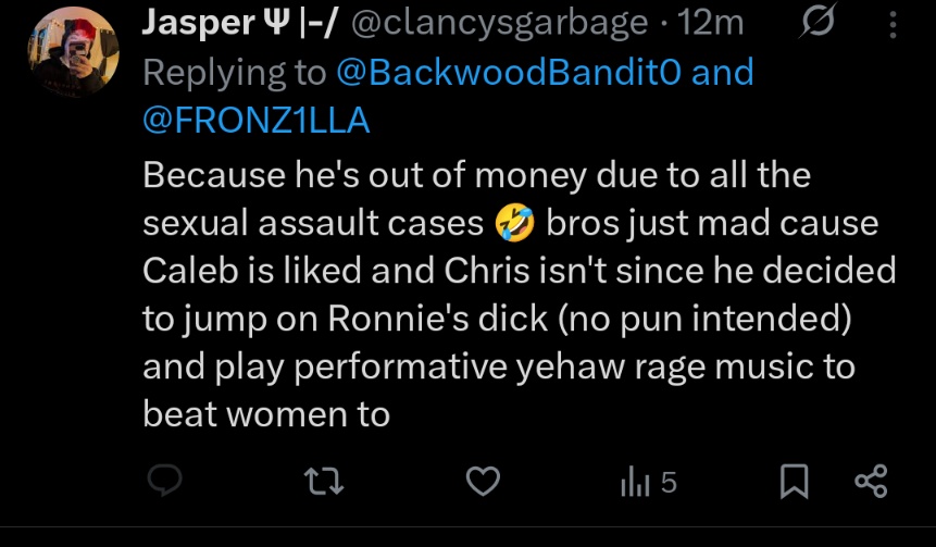 clancysgarbage's tweet photo. @tofeelhealed This is what I said to him and I was immediately blocked LOL https://t.co/Nm9qLcnnZf