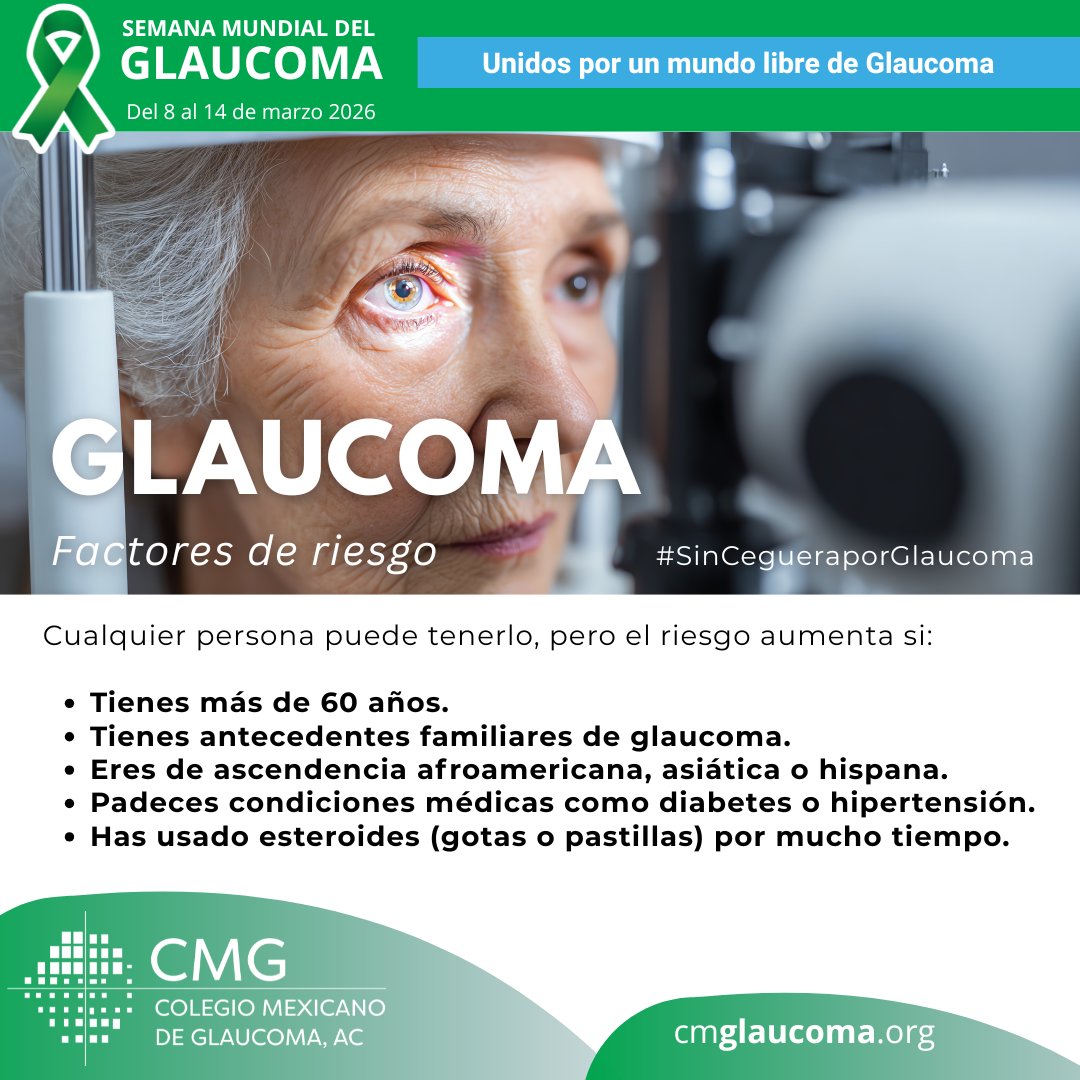 La Semana Mundial del Glaucoma es una iniciativa global organizada por la Asociación Mundial del Glaucoma.